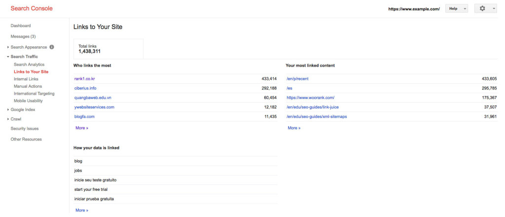 Links to Your Site in Google Search Console