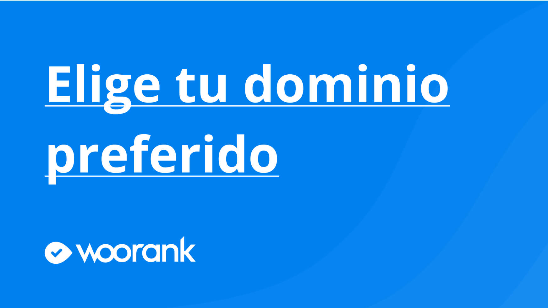 Elige tu dominio preferido