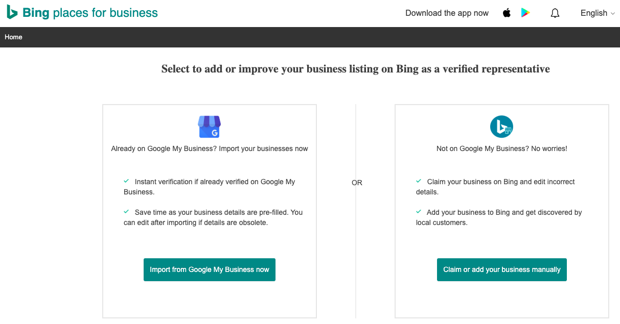 Bing Places Google My Business Import