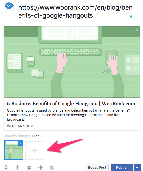 Upload Image Option On Facebook