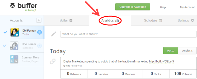 Buffer's platform and analytical centre