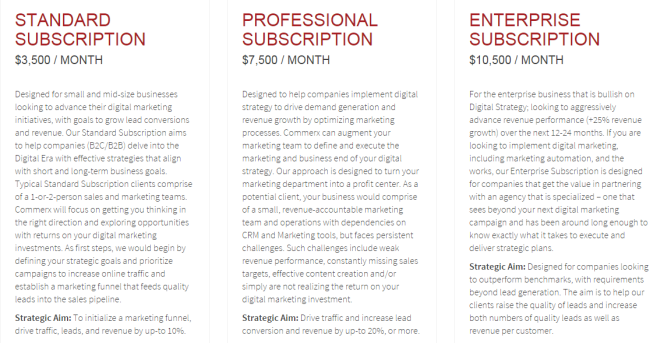 Pricing Packages Explained in Plain Text From Commerex 2014