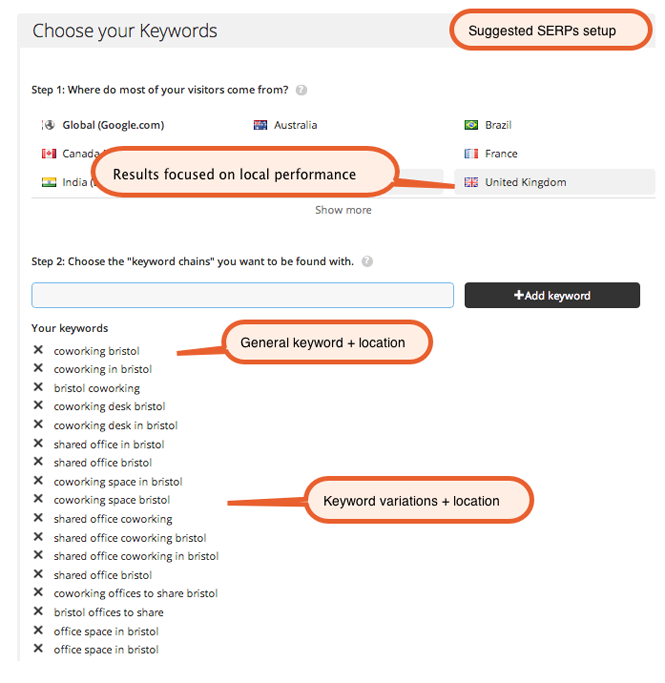 WooRank suggested settings