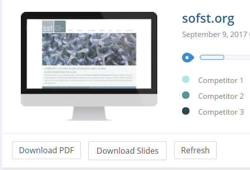 Download PDF or slide reports from WooRank
