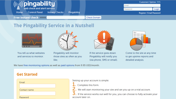 Pingability uptime monitoring tool