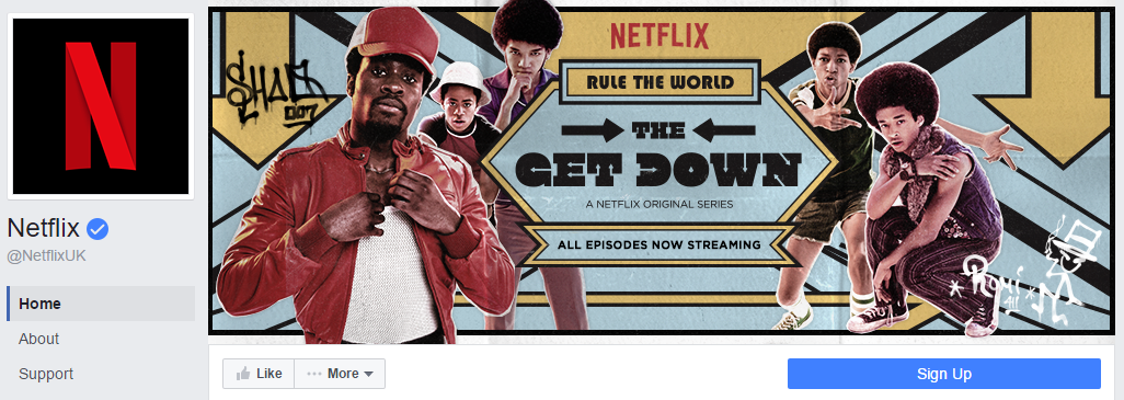Netflix Banner advertises New Series