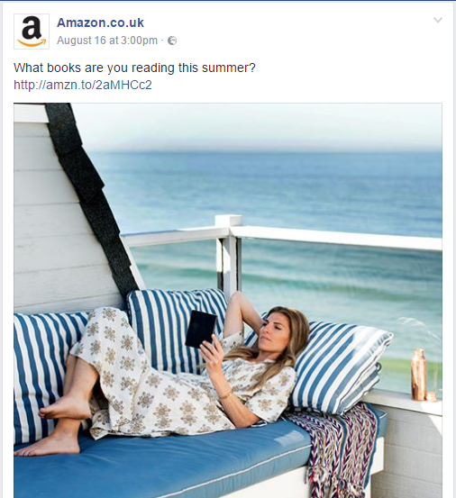 Amazon Facebook Post Engages fans