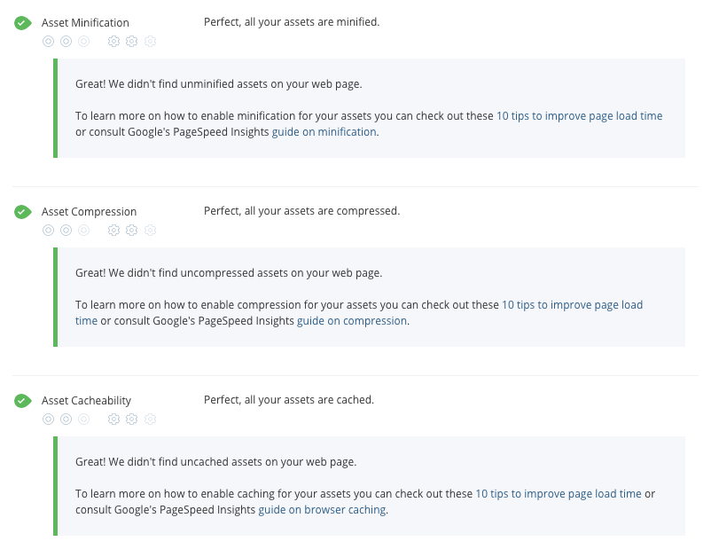 WooRank speed audit criteria