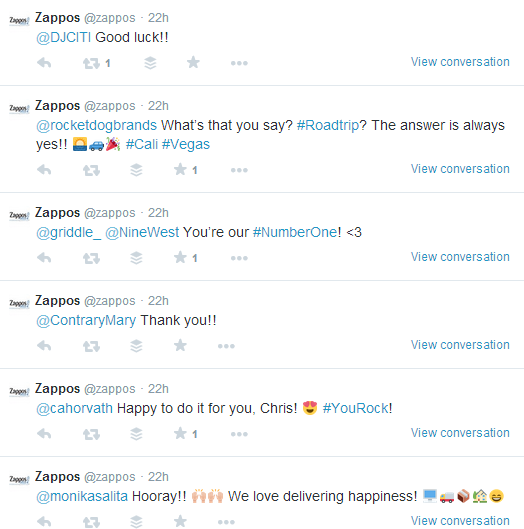 Zappos Twitter Engagement With Customers