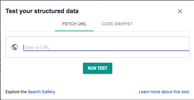 Google Structured Data Test Tool