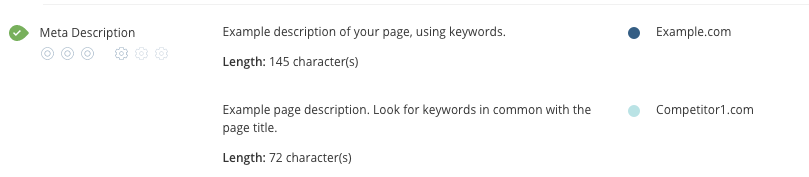 WooRank Advanced Review compares page descriptions
