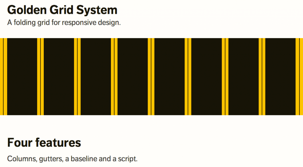 Golden Grid System for Responsive Website Design