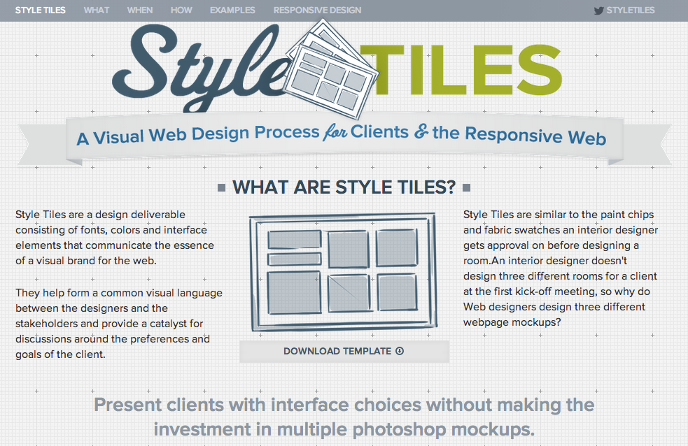 StyleTiles for Responsive Website Design
