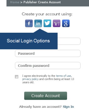 Social Login Options Sample 2