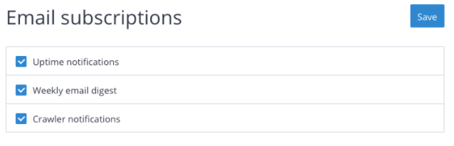 WooRank uptime notification email
