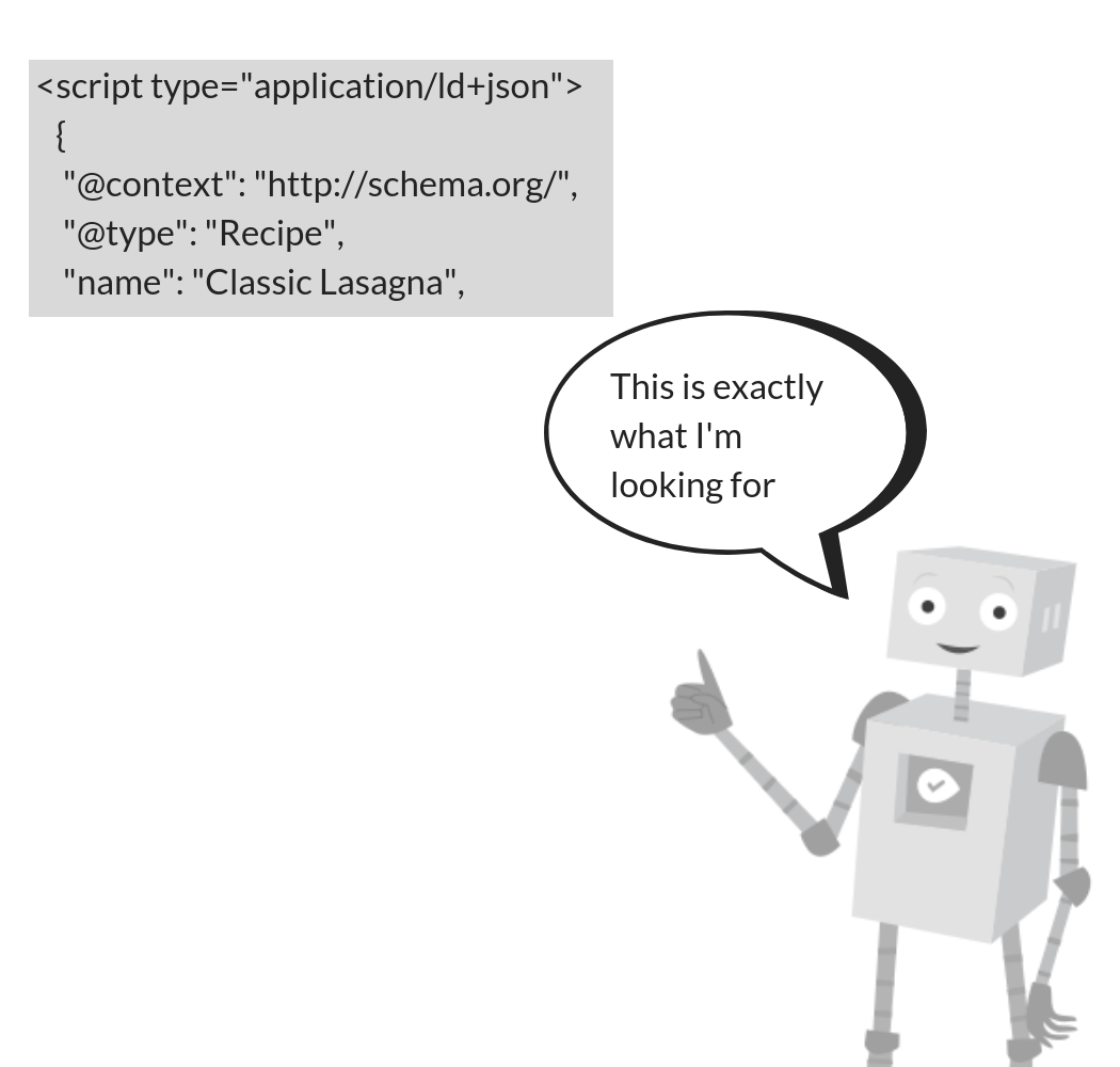 Robot finds relevant structured data