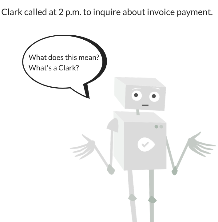 Robot trying to read unstructured data