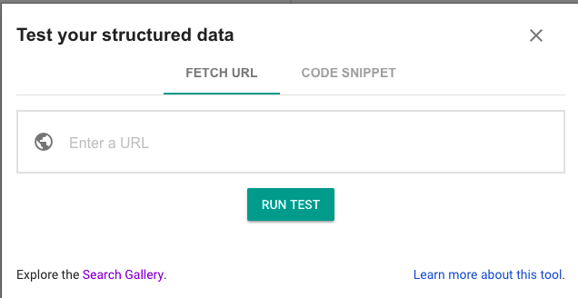 Google structured data testing tool