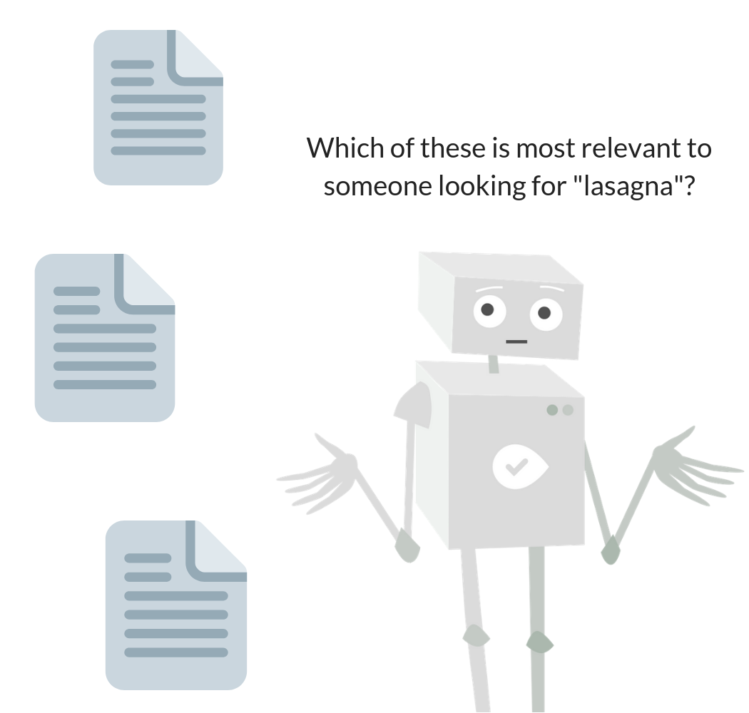 Robot looking for relevant data
