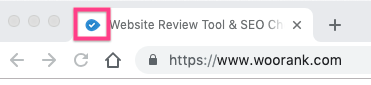 WooRank favicon in Google Chrome tab