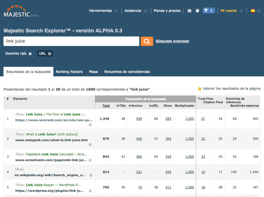Majestic Search Explorer