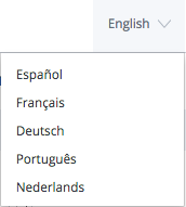 WooRank language selection dropdown