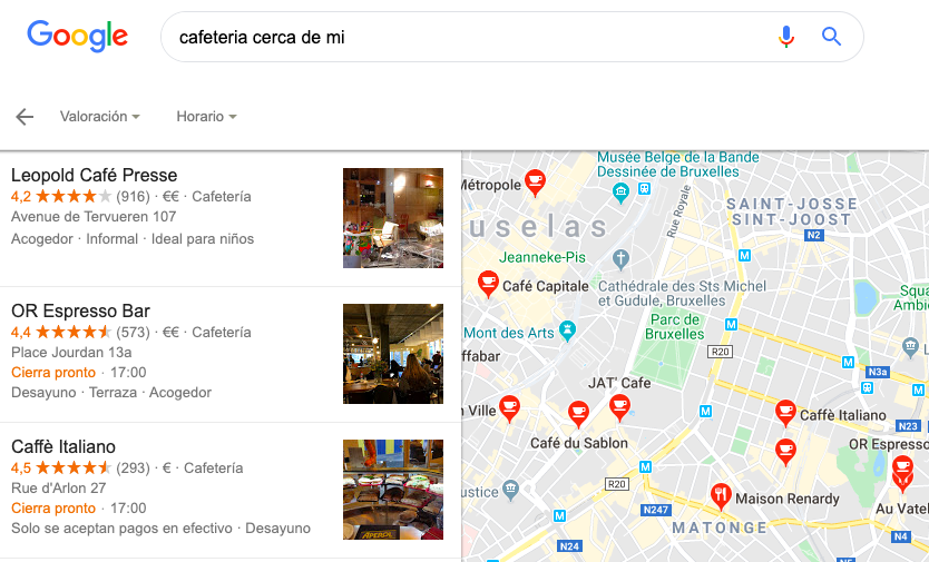 Local search results