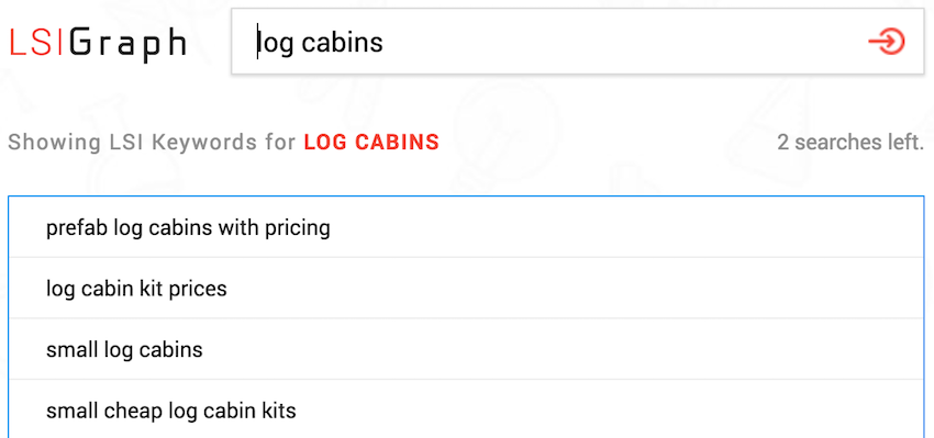 LSI Graph creates a great list of LSI keywords to use in your content