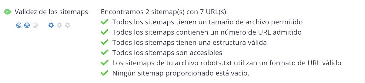 Validez del mapa del sitio de revisión de WooRank